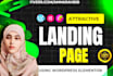 design fully responsive landing page or one page website using elementor pro