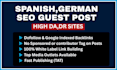 do guest post with dofollow backlinks on german, spanish sites