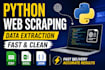 do web scraping, data extraction and automation using python
