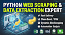 do web scraping and data extraction as a python web scraper