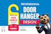 design professional door hanger for any business