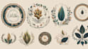 design botanical boho, boho, vintage logo