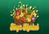 design fruit basket faces logo