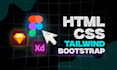 convert figma, xd, sketch and image to html and css or any css framework