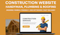 design handyman website, plumbing website, roofing website, construction website