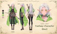 draw your character sheet design for book,comic or original character