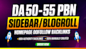 da 50 plus sidebar backlinks dofollow