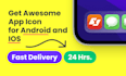 design app icon design or modern app icon logo