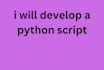 develop a python script