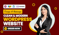do clean and modern wordpress website design and development