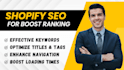 do shopify SEO for boost ranking on google and sales