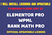 install elementor pro, wpml, rankmath pro