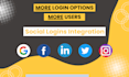 integrate any social login in PHP laravel node js and google login in PHP