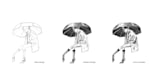 hand draw a black and white fashion illustration