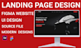 do figma landing page,UI UX design, web landing page UI UX design figma