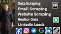 do email scraping, web scraping, website data scraping