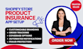setup shopify product insurance parcel panel shippo navidium chargeflow app