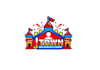 bouncy house inflatable business logo design