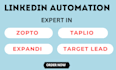 setup linkedin outreach expandi io lead generation automation taplio and zopto