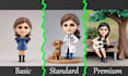 turn you into a custom chibi figurine style