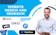 design on vev, marvel, web com, ionos, pageflow website