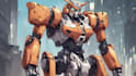 do anime style mecha robot illustrations