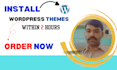 install wordpress, homepage design via elementor,  import demo