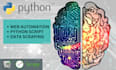 do web data scraping and web automation using python script and selenium