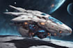 design spaceship, sci fi illustration and sci fi art