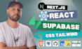 build your web app with react nextjs tailwind shadcn UI and supabase