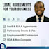 draft and review contracts, saas agreements, ndas, and partnership deeds