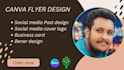 canva flyer design and social media posts design