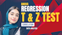 do anova, t test, regression analysis, chi square