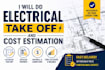 do electrical takeoff and cost estimation for construction projects