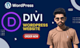 design wordpress divi website in divi builder and divi theme