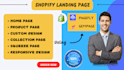 custom shopify landing page, gempage, pagefly