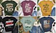 typography t shirt and custom t shirt design