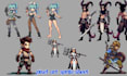 create pixel art character, nsfw pixel art animation, rpg maker, sprite sheet