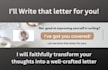 write your personal or business letters