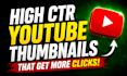 design high CTR youtube thumbnails for podcast, vlog, fitness
