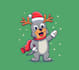 make modern christmas santa and mascot logo