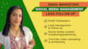 email marketing, social media management and lead management