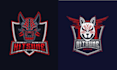 create esport animal kitsune head mascot logo design