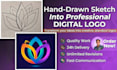 create professional logo from your hand drawn sketch