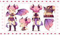 design character reference sheets for anime, games or vtuber