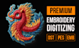convert your logo to dst, pes, and emb formats for embroidery digitizing