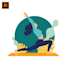 draw a vector flat illustration