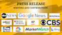 write and distribute press release to top media sites