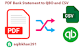 convert 2 bank statement PDF to qbo and PDF to CSV