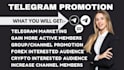 promote your telegram with real and active crypto subscriber, telegram marketing